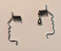 Nicoletta Carlone "Gemma" Surreal Face Profile Earrings