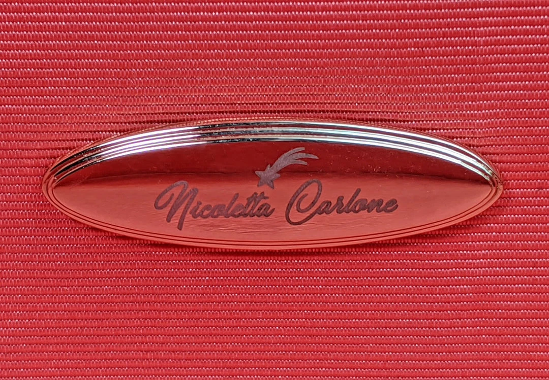 Nicoletta Carlone Shop "Emma" Mid-Century Style Acrylic Purse - Golden Glitter 7 Nicoletta Carlone Shop "Emma" Mid-Century Style Acrylic Purse - Golden Glitter