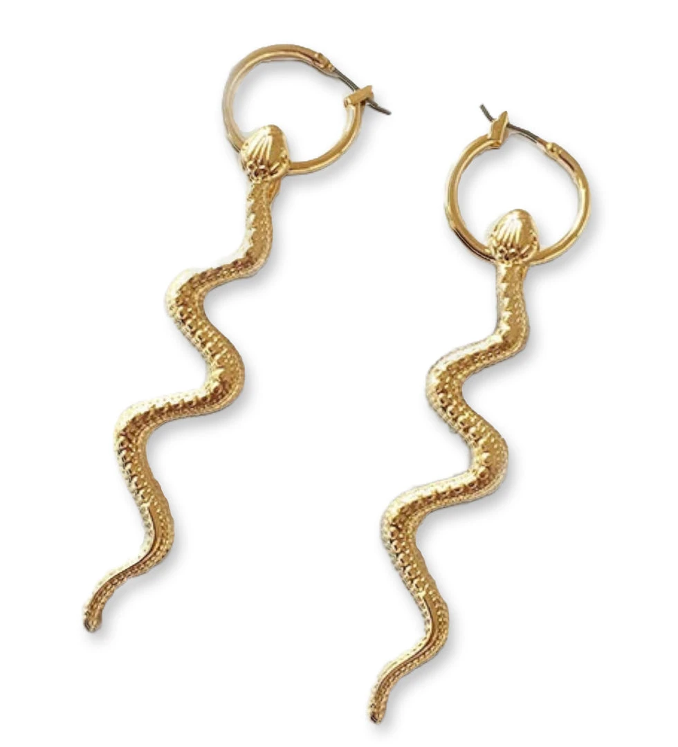 Nicoletta Carlone JEWELRY "Helena" Snake Hoop Earrings 3 Nicoletta Carlone JEWELRY "Helena" Snake Hoop Earrings