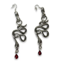 Nicoletta Carlone "Ruth" Silver-tone Serpent And Hand Earrings
