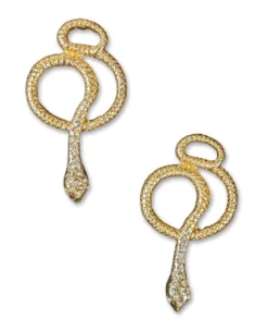 Nicoletta Carlone "Etta" Gold-tone Snake Earrings