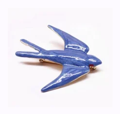 Nicoletta Carlone "Giselle" Enamel Swallow Brooch Shop