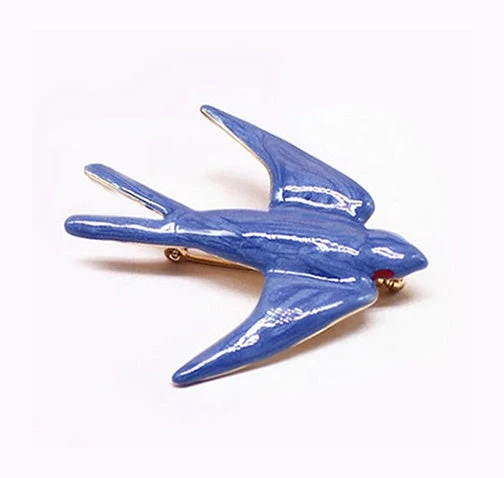 Nicoletta Carlone "Giselle" Enamel Swallow Brooch Shop 4 Nicoletta Carlone "Giselle" Enamel Swallow Brooch Shop