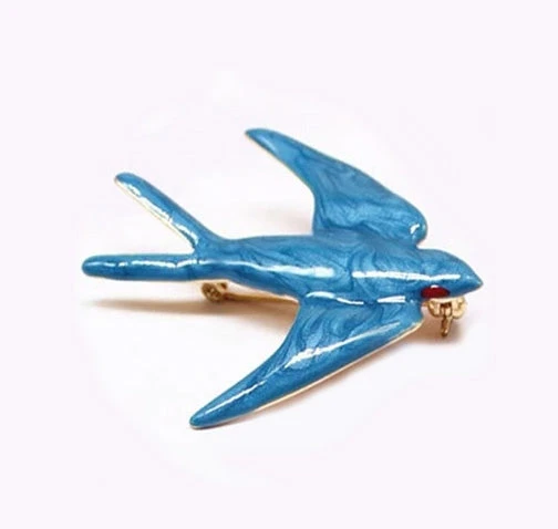 Nicoletta Carlone "Giselle" Enamel Swallow Brooch Shop 3 Nicoletta Carlone "Giselle" Enamel Swallow Brooch Shop